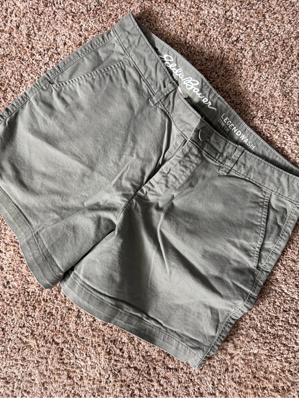 Eddie Bauer Women's Olive Utility Chino Shorts